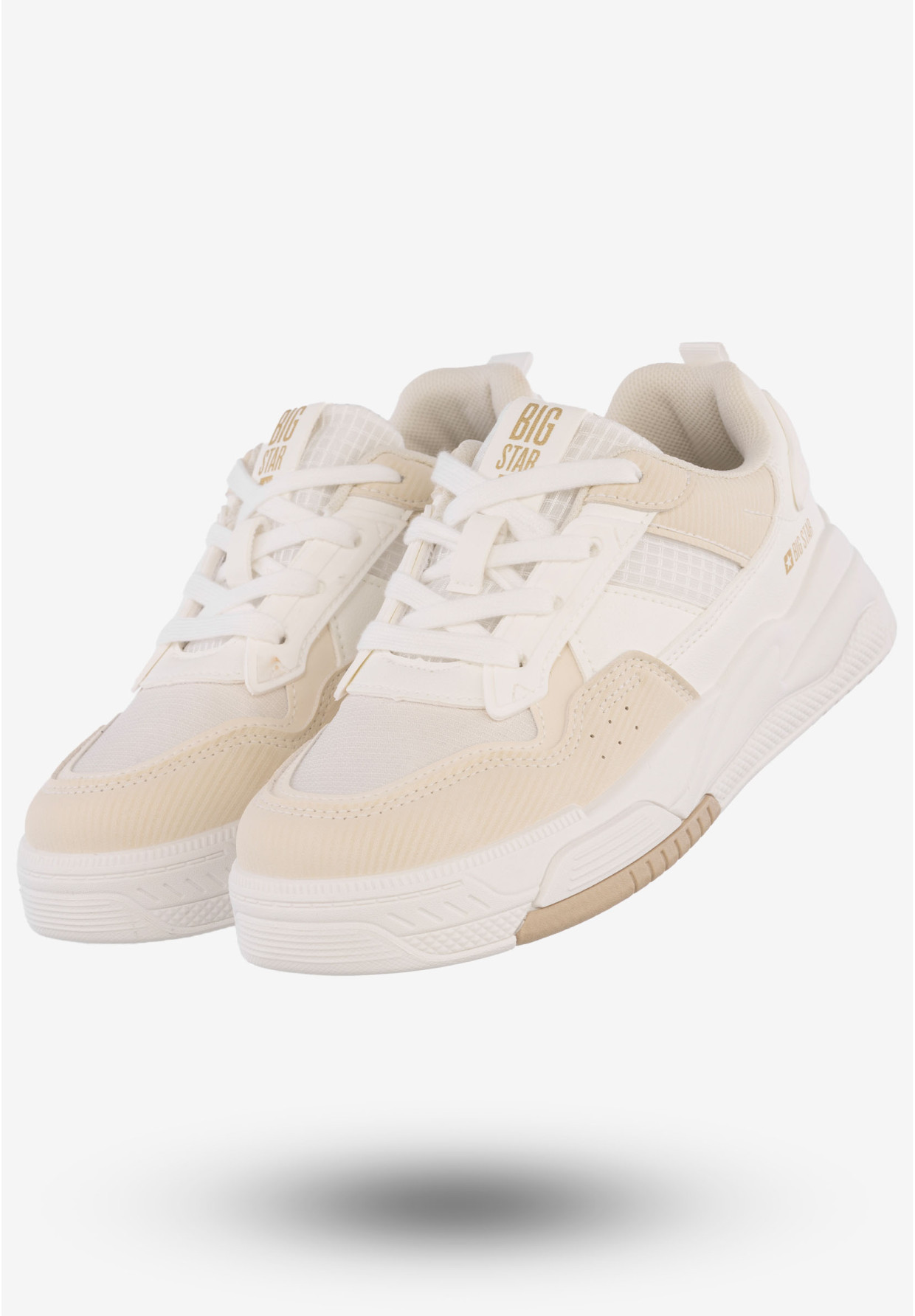 Sneakersy Damskie Buty Sportowe Big Star Beżowe OO274A155