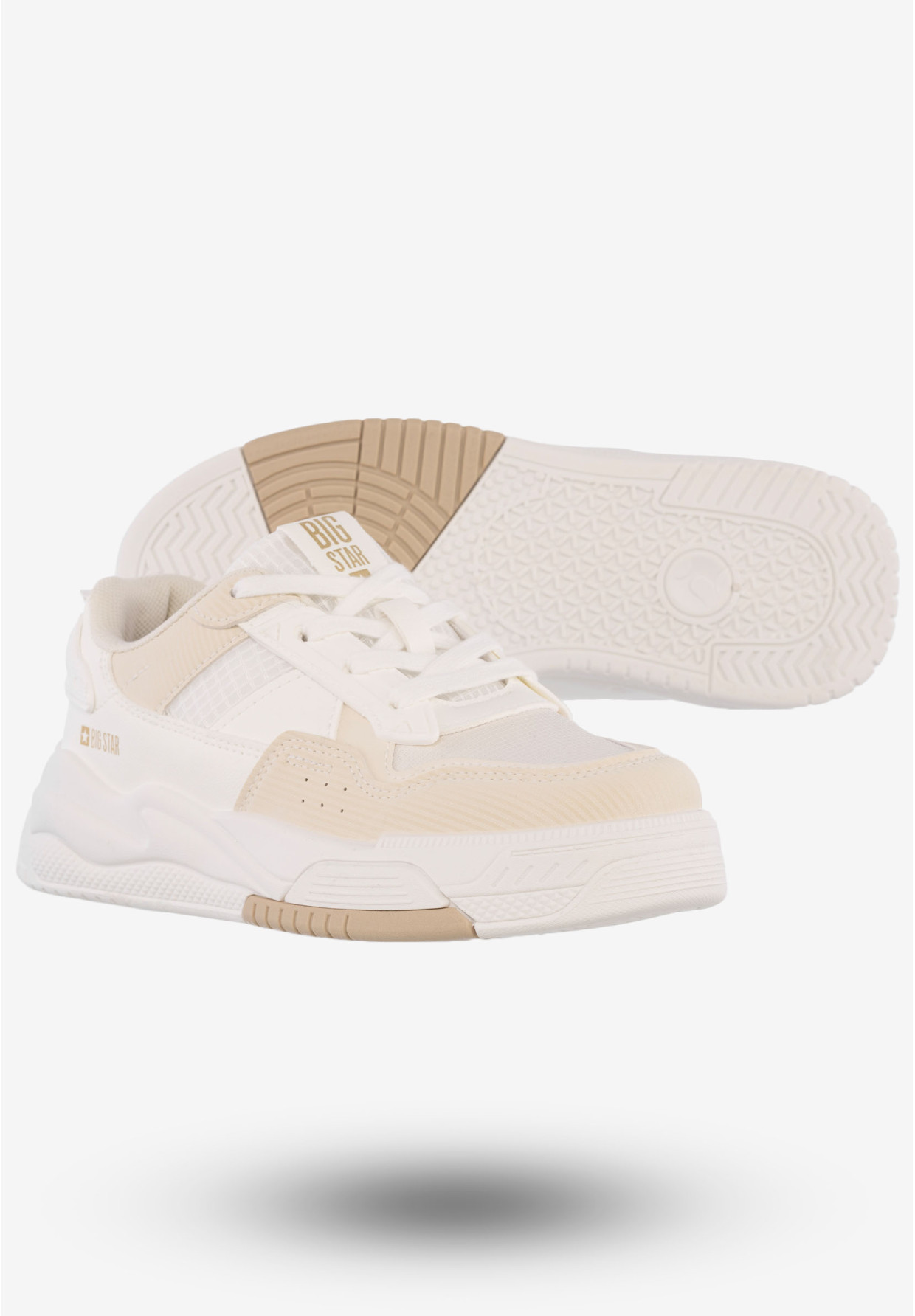 Sneakersy Damskie Buty Sportowe Big Star Beżowe OO274A155