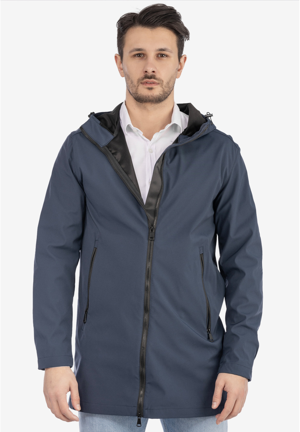 Kurtka Męska Przejściowa Softshell Granatowa Frilivin DL079-3