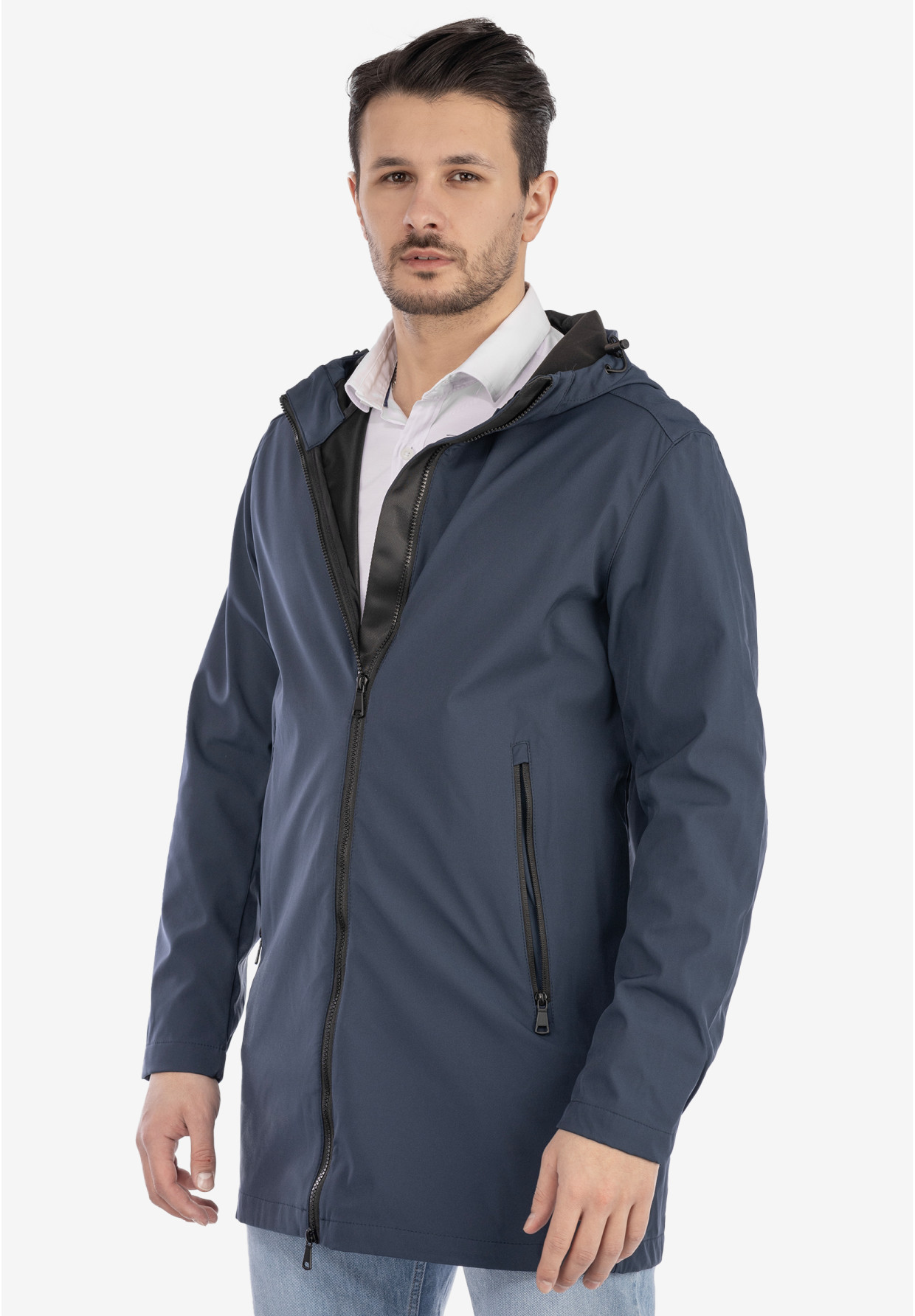 Kurtka Męska Przejściowa Softshell Granatowa Frilivin DL079-3