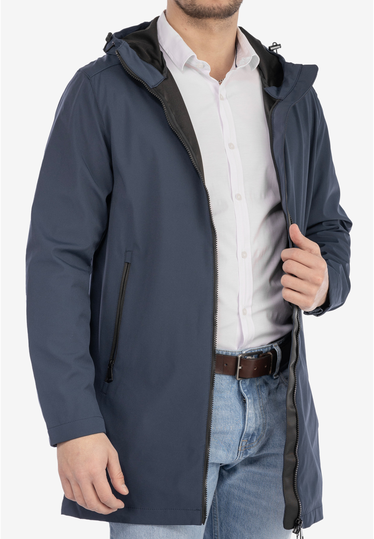 Kurtka Męska Przejściowa Softshell Granatowa Frilivin DL079-3