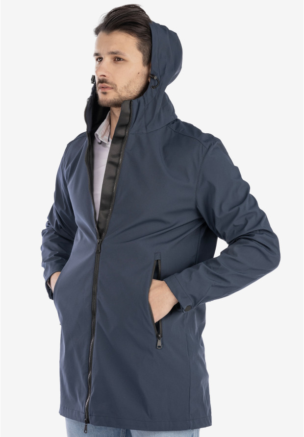 Kurtka Męska Przejściowa Softshell Granatowa Frilivin DL079-3