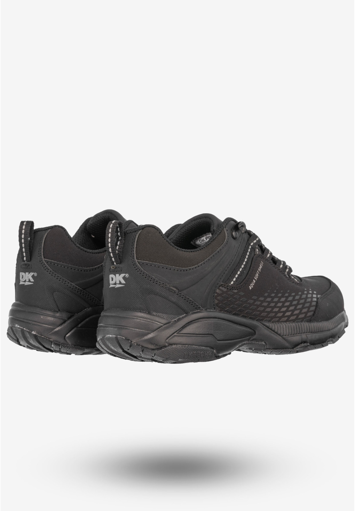 Trekkingi Damskie Ekoskóra Buty Sportowe DK Czarne Aqua Soft Shell