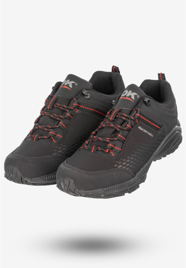 Trekkingi Męskie Buty Sportowe Aqua Soft Shell DK Czarne Prince