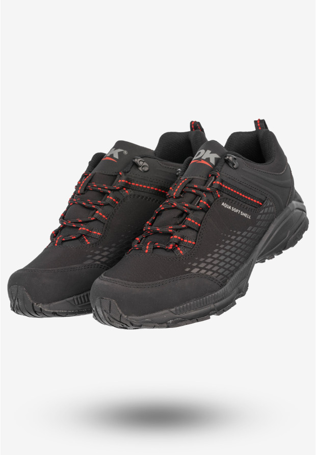 Trekkingi Męskie Buty Sportowe Aqua Soft Shell DK Czarne Prince