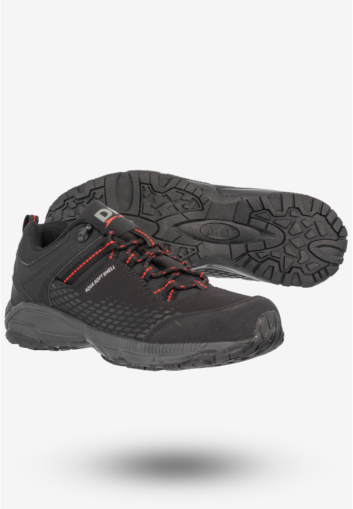 Trekkingi Męskie Buty Sportowe Aqua Soft Shell DK Czarne Prince