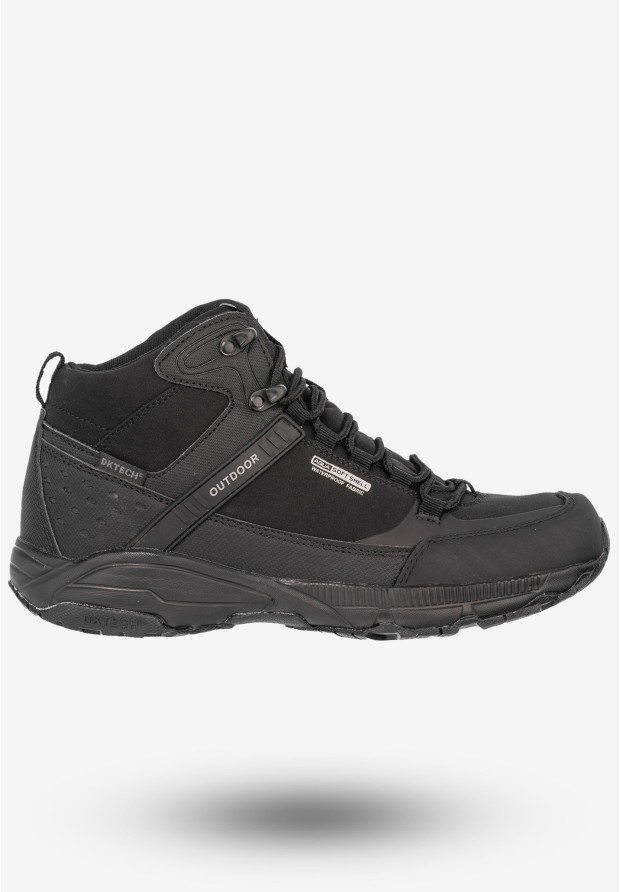 Trekkingi Męskie Buty Sportowe Wysokie Outdoor DK Czarne Predator High