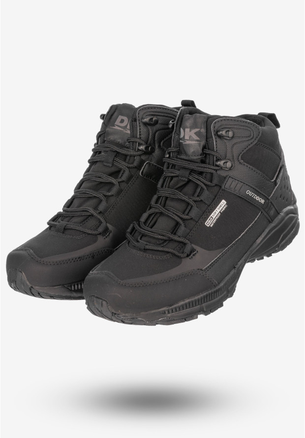Trekkingi Męskie Buty Sportowe Wysokie Outdoor DK Czarne Predator High