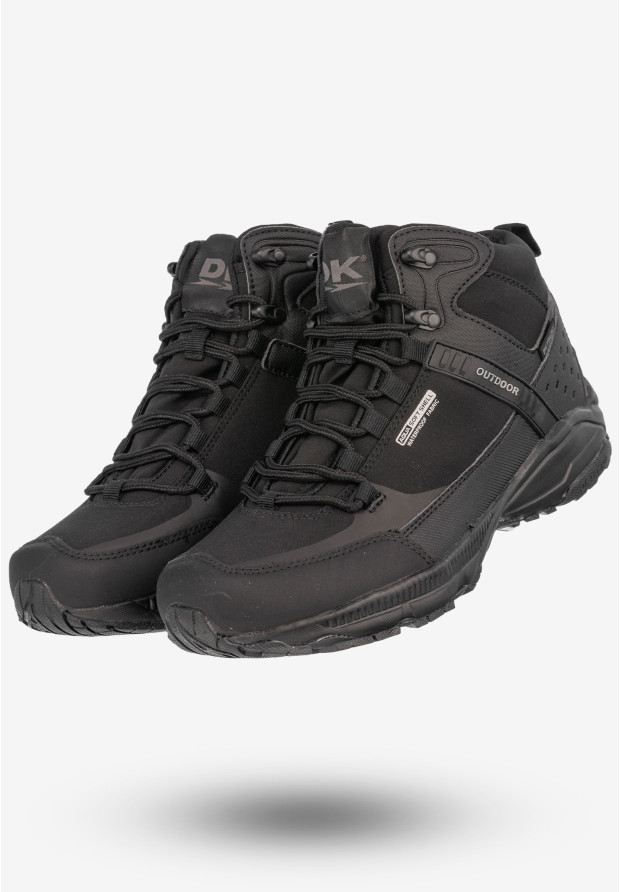 Trekkingi Męskie Buty Sportowe Wysokie Outdoor DK Czarne Predator High