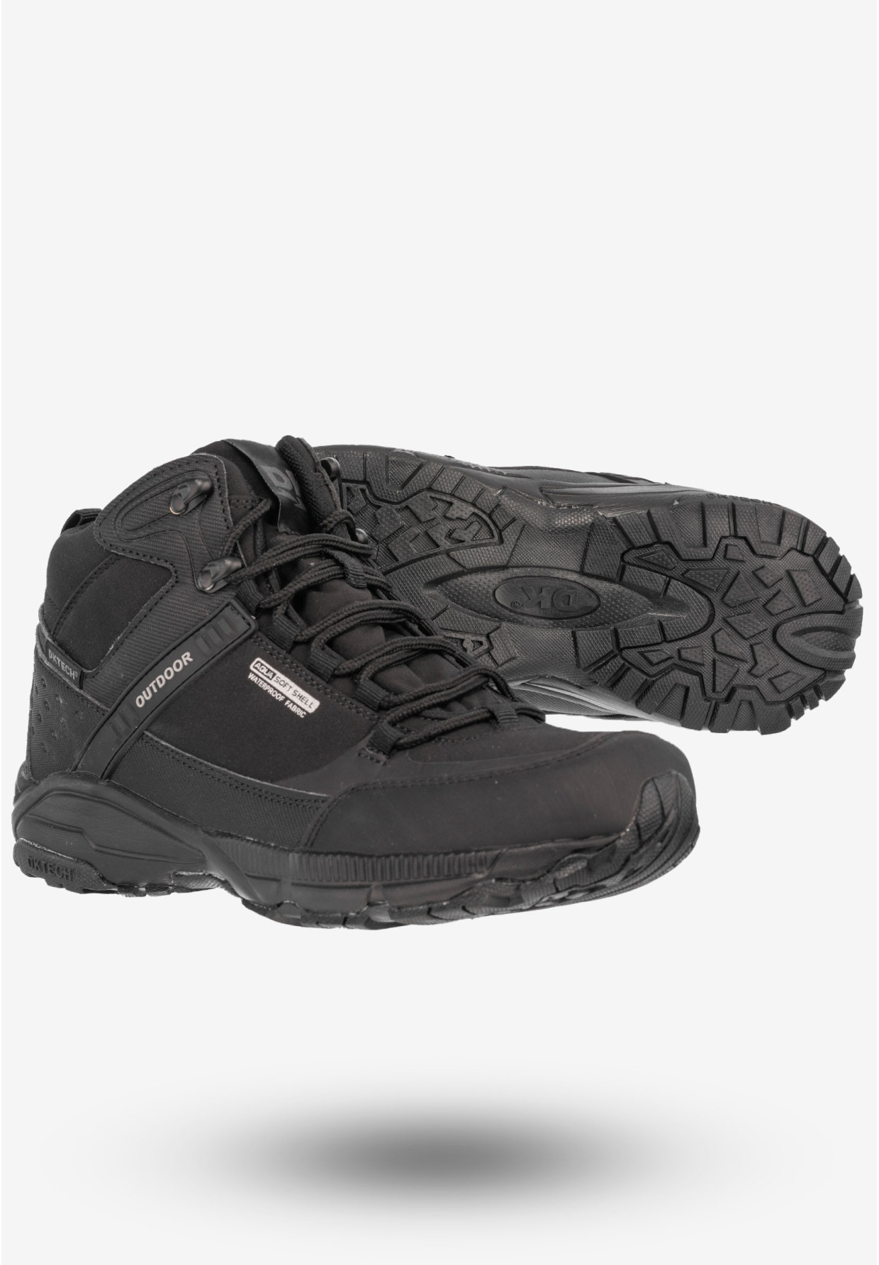 Trekkingi Męskie Buty Sportowe Wysokie Outdoor DK Czarne Predator High