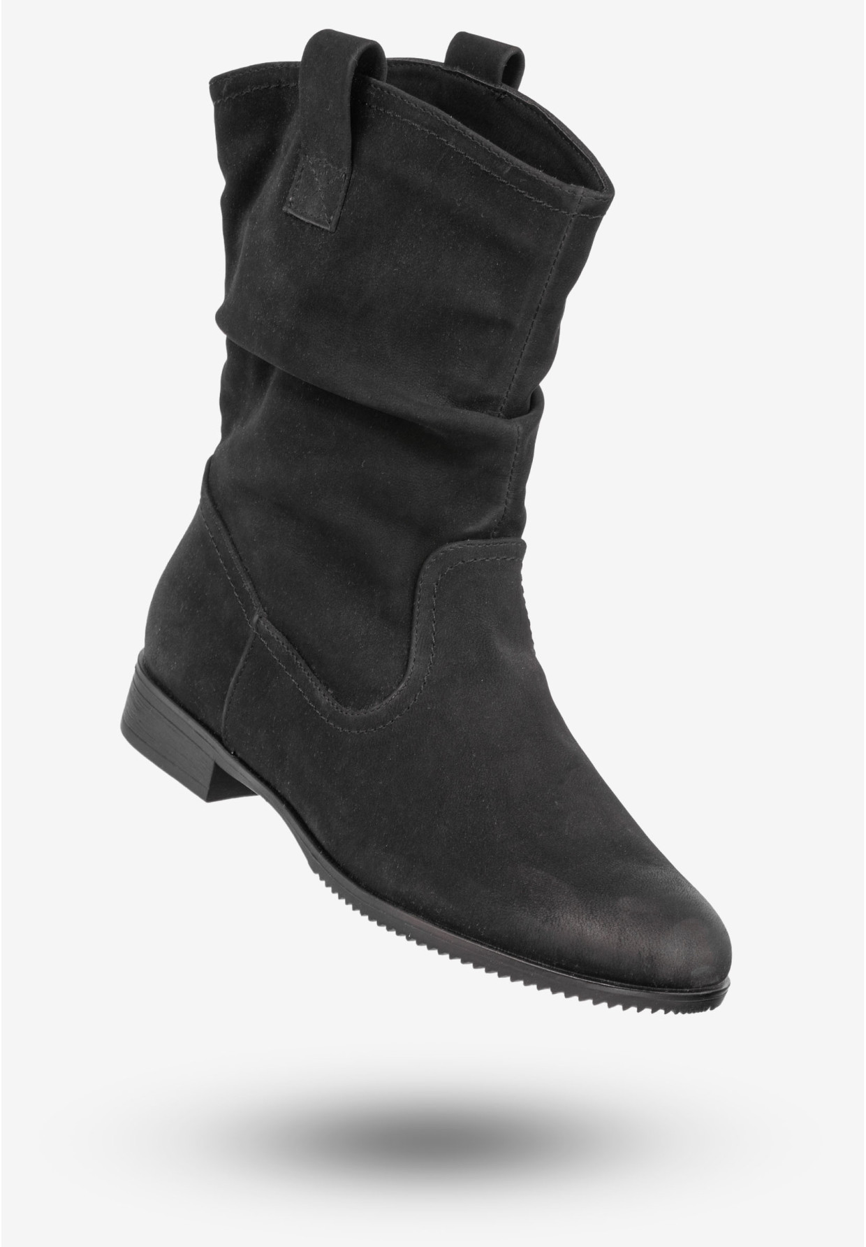 Botki Damskie Ekoskóra Buty Na Płaskim Obcasie Sergio Leone Czarne 22603
