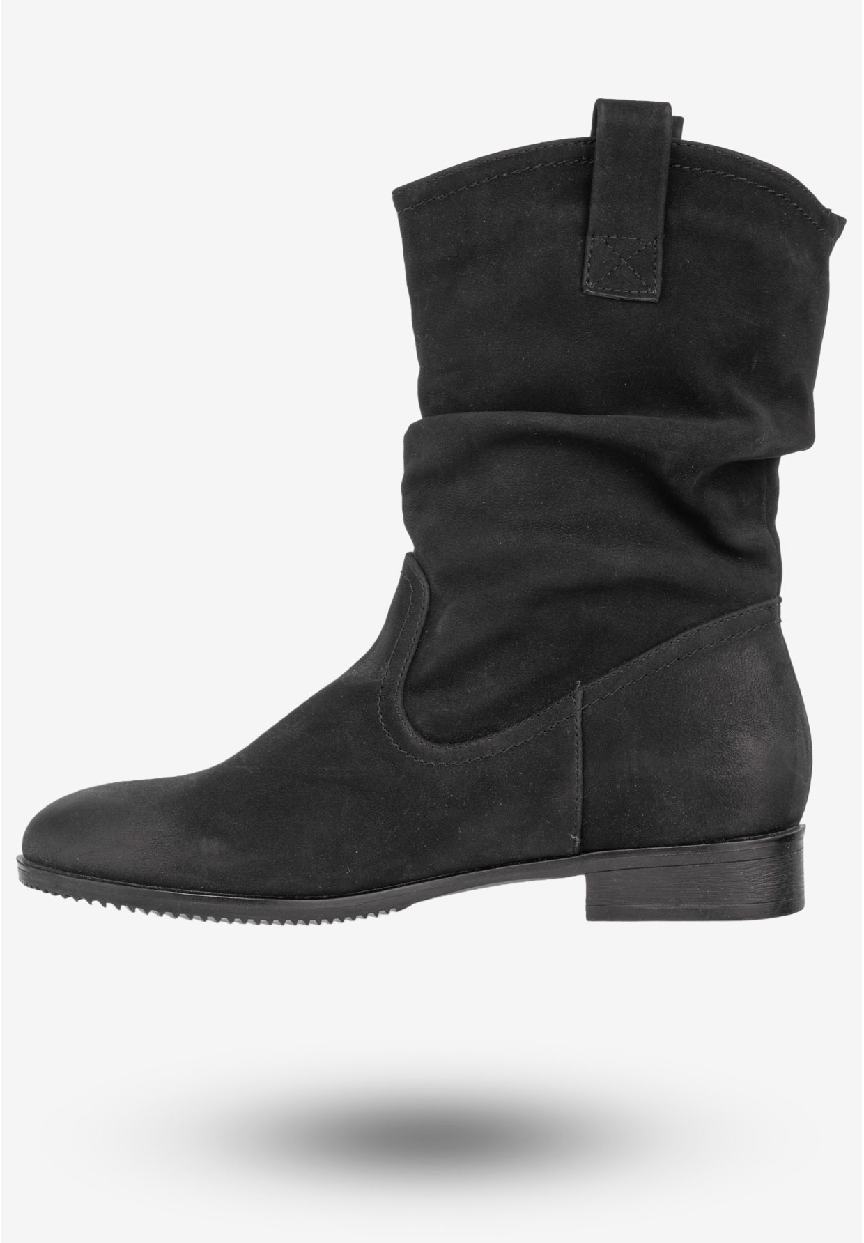 Botki Damskie Ekoskóra Buty Na Płaskim Obcasie Sergio Leone Czarne 22603