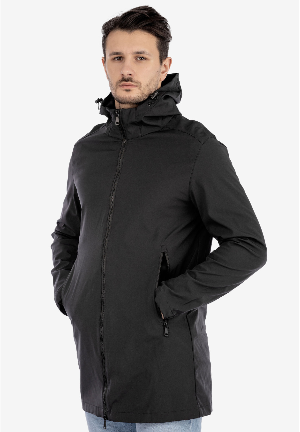 Kurtka Męska Przejściowa Softshell Czarna Frilivin DL079-1