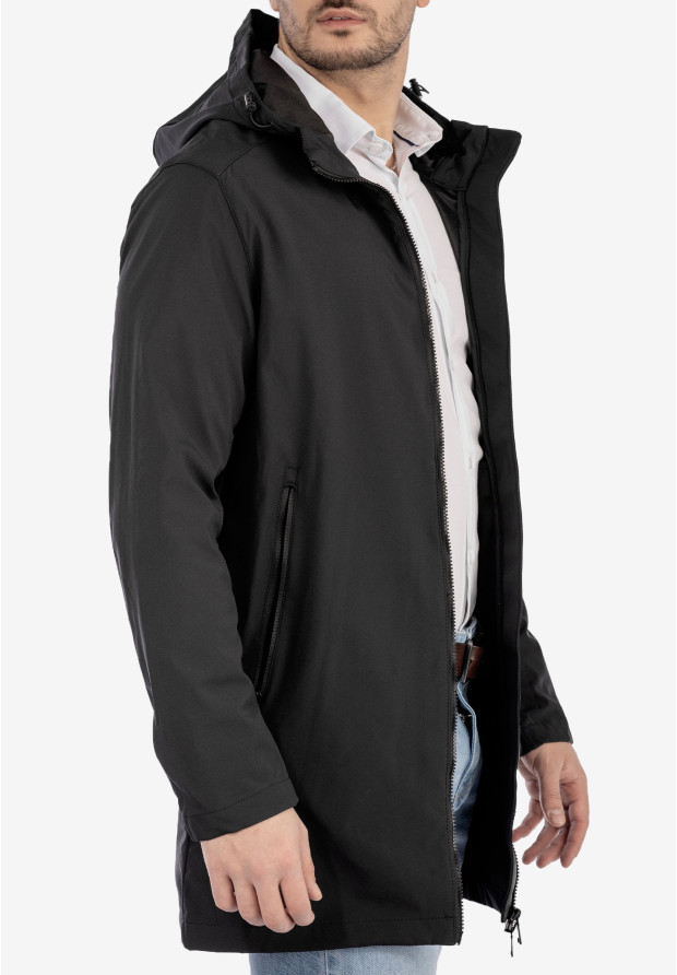Kurtka Męska Przejściowa Softshell Czarna Frilivin DL079-1