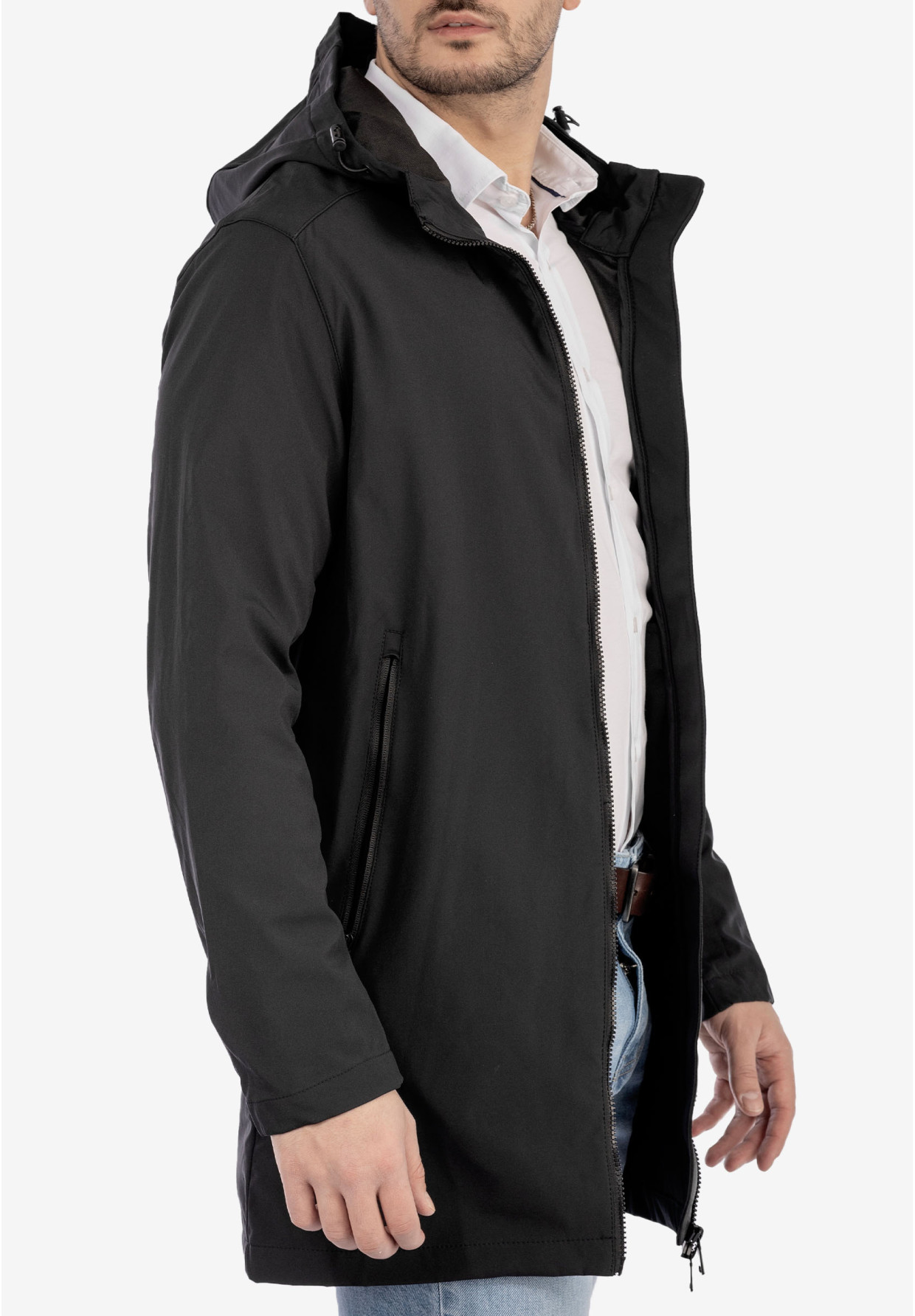 Kurtka Męska Przejściowa Softshell Czarna Frilivin DL079-1