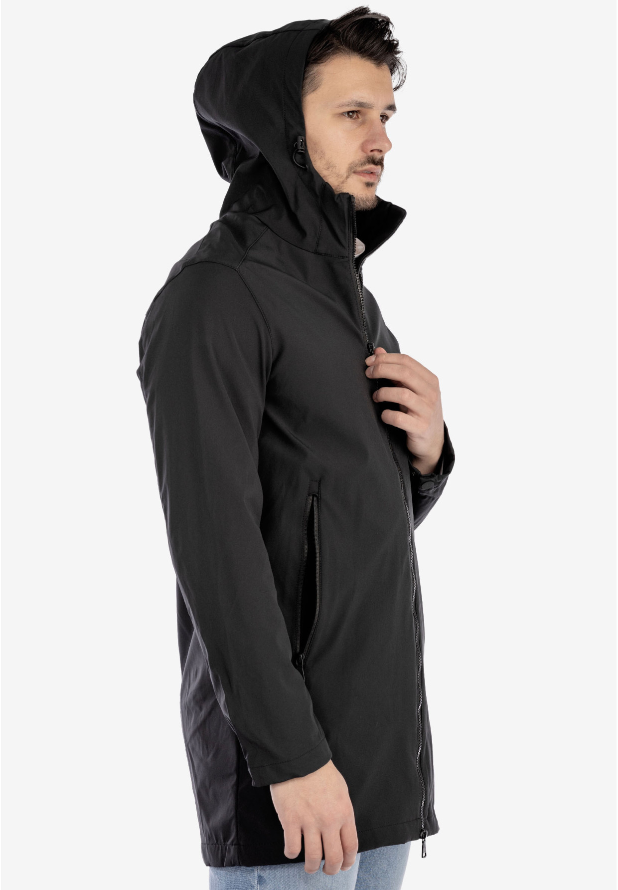 Kurtka Męska Przejściowa Softshell Czarna Frilivin DL079-1