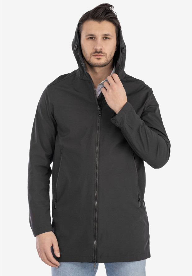 Kurtka Męska Przejściowa Softshell Czarna Frilivin DL079-1