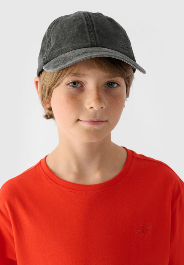 Koszulka Chłopięca 4F T-shirt z logiem Pomarańczowa 4FJRAW24TTSHM2315
