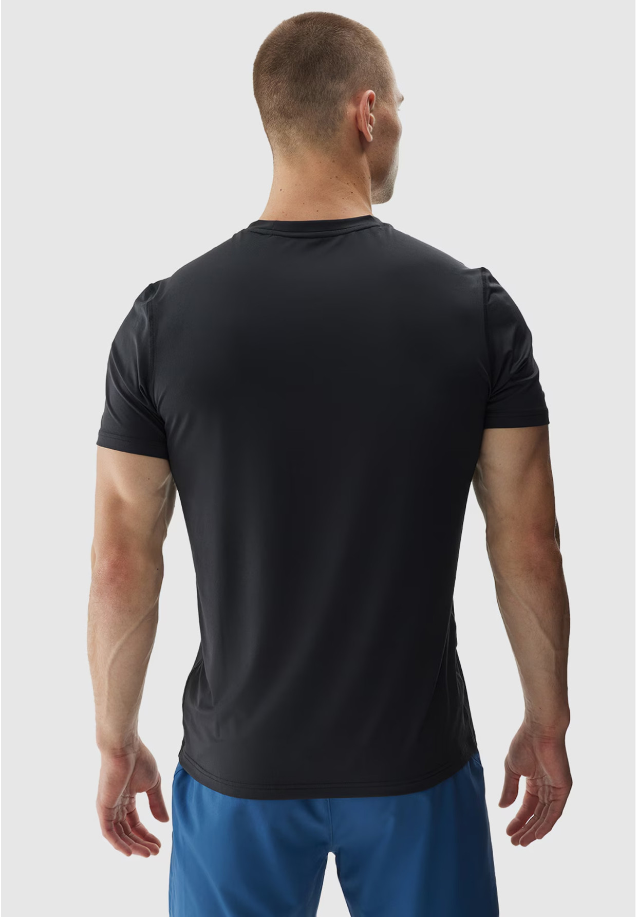 Koszulka Męska 4F Sportowy T-shirt Treningowy Czarny 4FWAW24TFTSM0998
