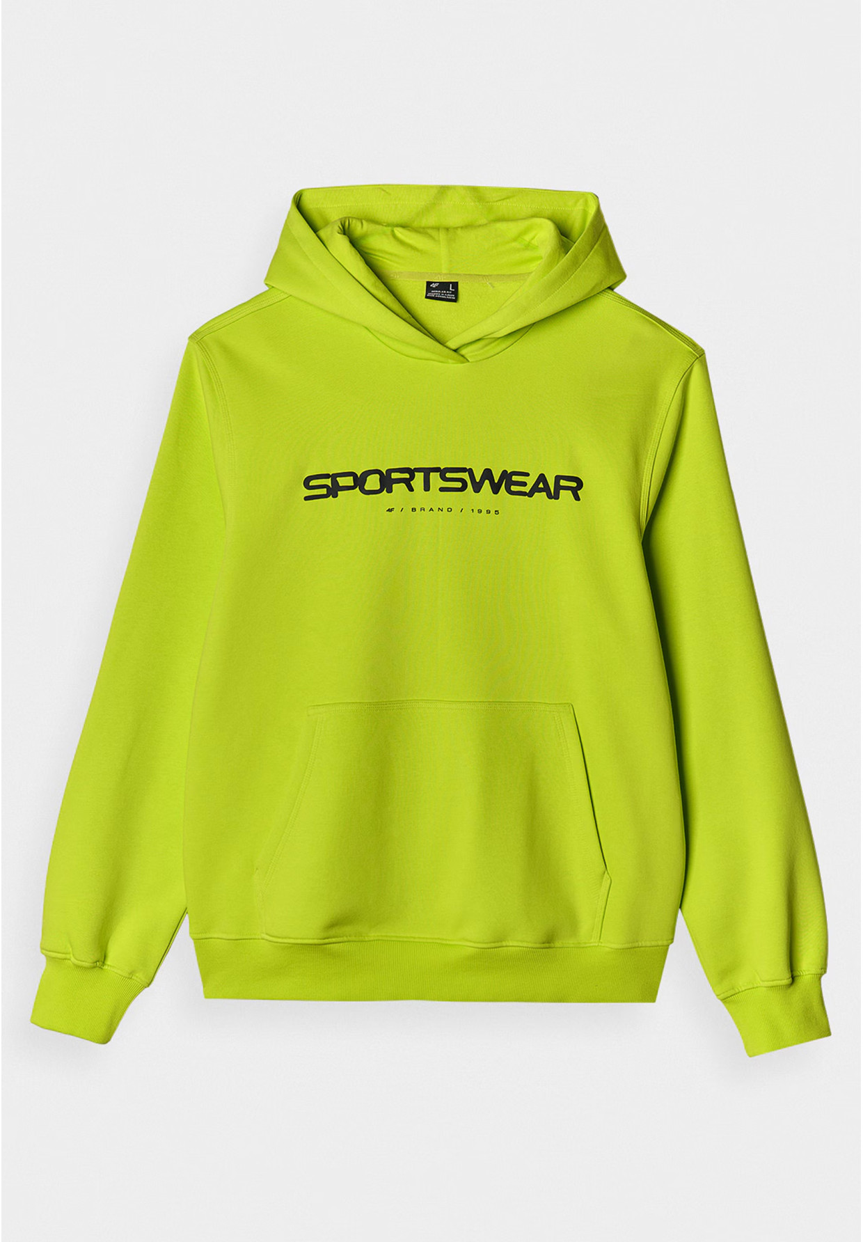 Bluza Męska 4F Sportowa Z Kapturem Zielona 4FWAW24TSWSM1259
