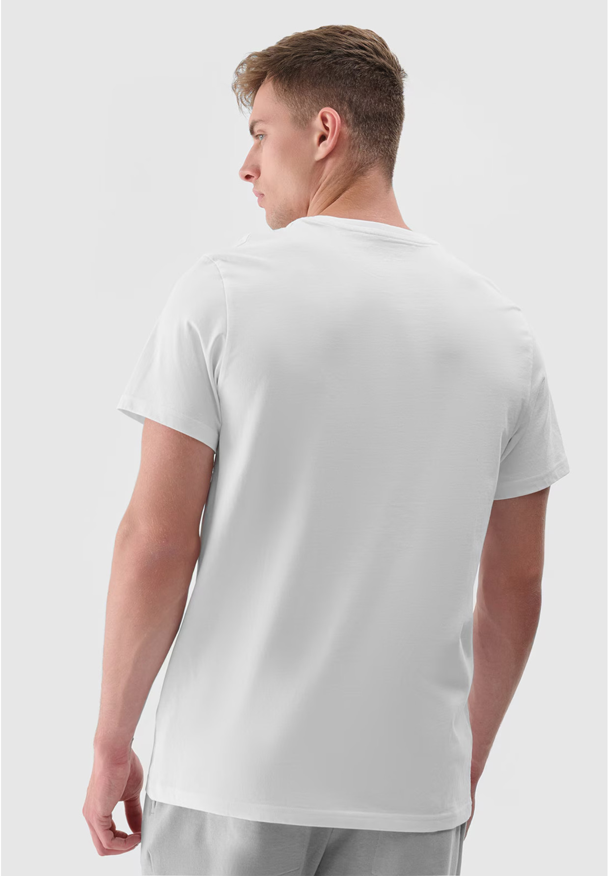 Koszulka Męska 4F T-shirt Z Nadrukiem Biały 4FRAW24TTSHM2301