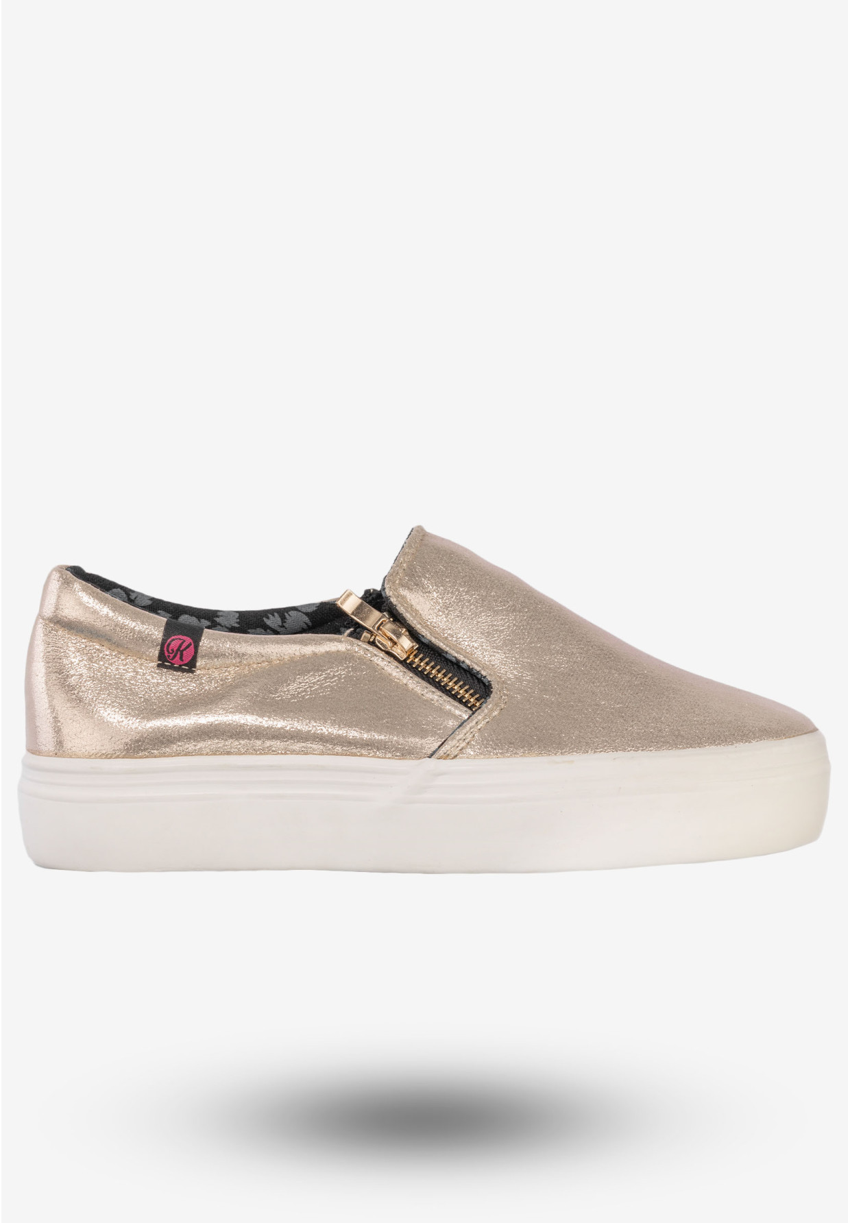 Tenisówki Damskie Półbuty Slip-on Wsuwane Buty Kylie Złote