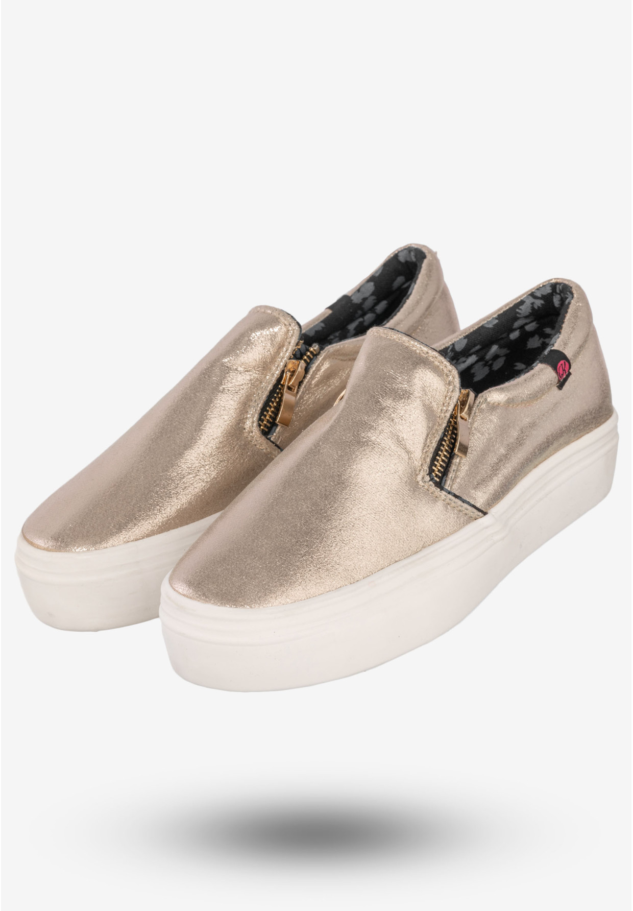 Tenisówki Damskie Półbuty Slip-on Wsuwane Buty Kylie Złote