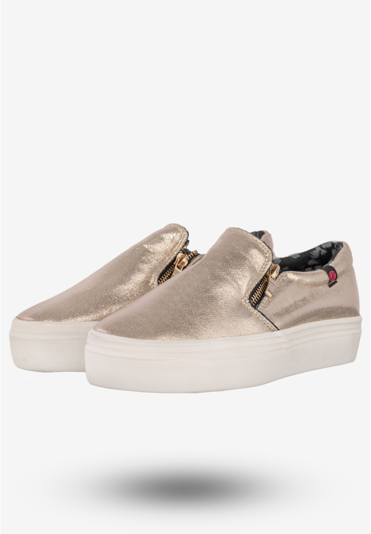 Tenisówki Damskie Półbuty Slip-on Wsuwane Buty Kylie Złote