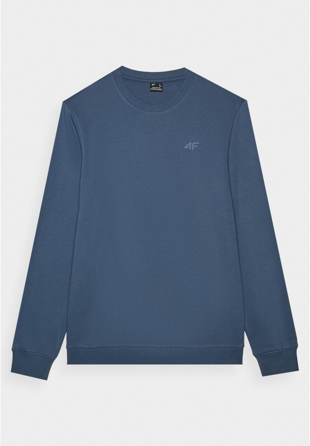 Bluza Męska 4F Bez Kaptura Nieocieplana Granatowa Basic 4FWMM00TSWSM1465