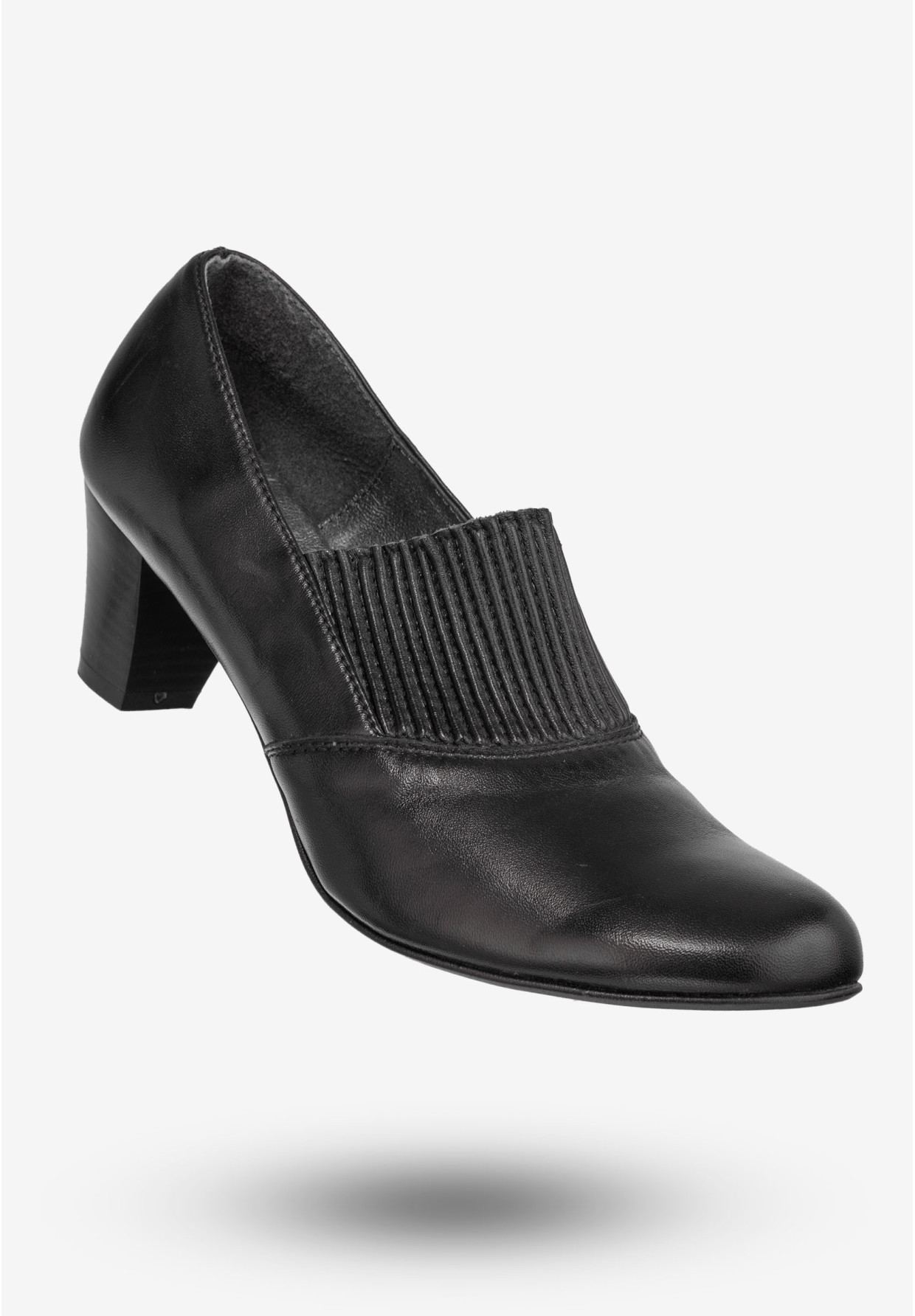 Półbuty Damskie Skórzane Eleganckie Buty Na Obcasie eSKa Czarne 582