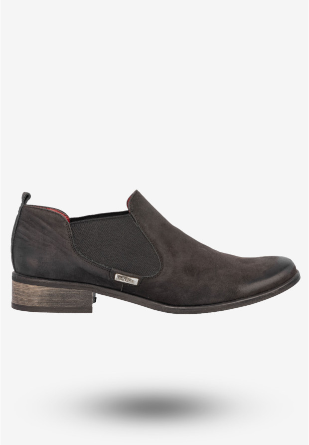 Półbuty Damskie Skórzane Buty Na Płaskim Obcasie Eleganckie eSKa Czarne 1037