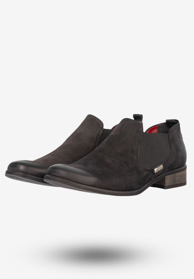 Półbuty Damskie Skórzane Buty Na Płaskim Obcasie Eleganckie eSKa Czarne 1037