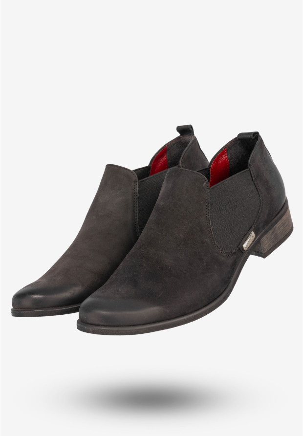 Półbuty Damskie Skórzane Buty Na Płaskim Obcasie Eleganckie eSKa Czarne 1037
