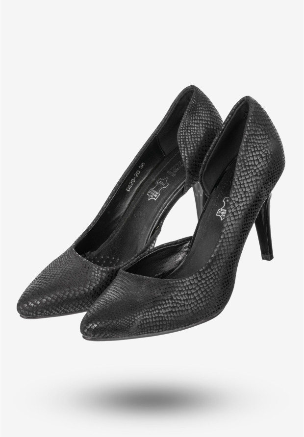 Szpilki Damskie Czółenka Buty Na Obcasie Eleganckie Jezzi Czarne DA28-20