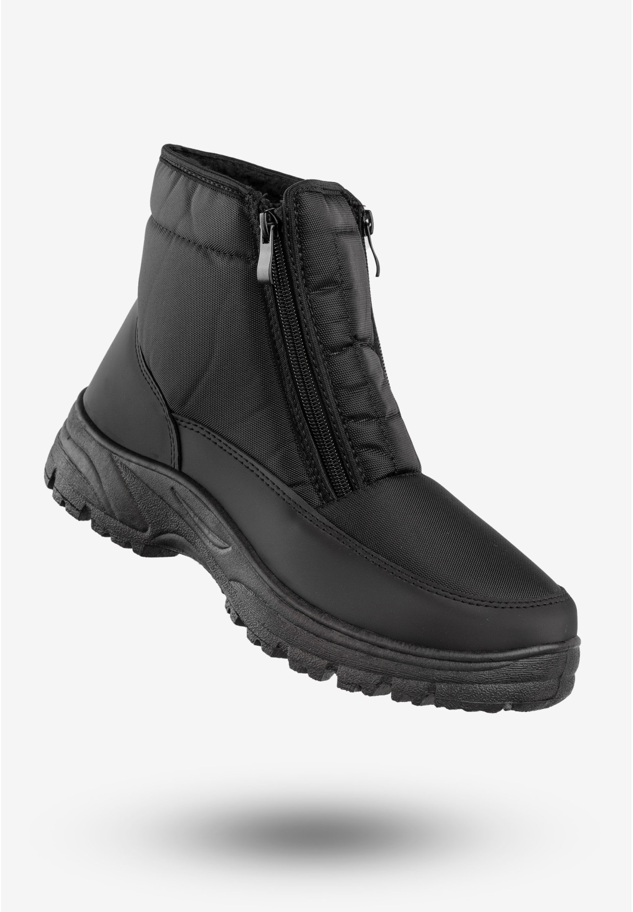 Śniegowce Męskie Buty Na Zimę Ocieplane McBraun Czarne MCBR-71686