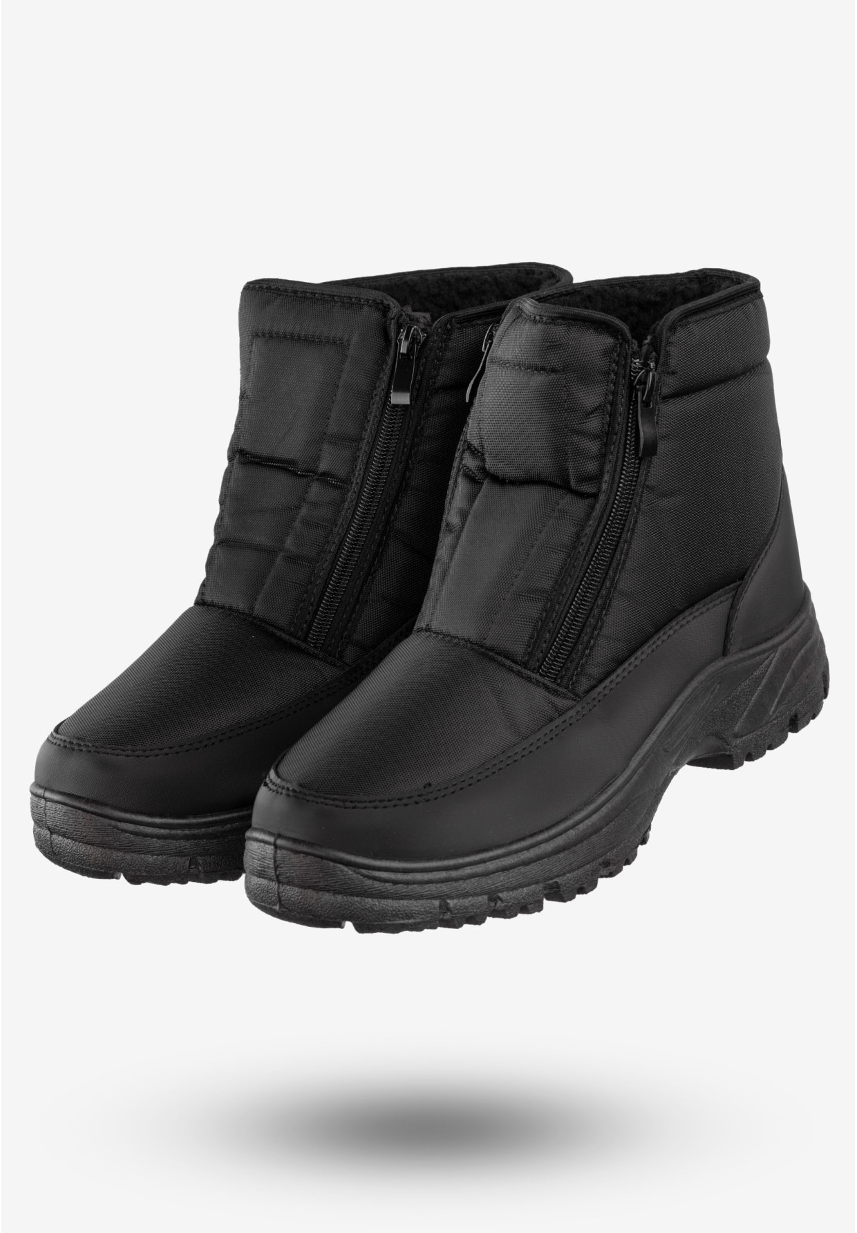 Śniegowce Męskie Buty Na Zimę Ocieplane McBraun Czarne MCBR-71686