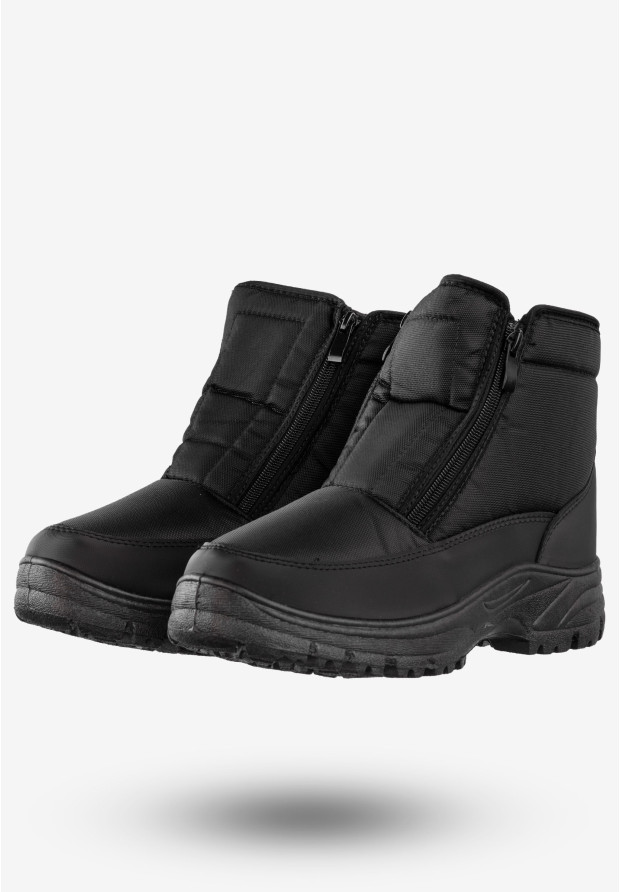 Śniegowce Męskie Buty Na Zimę Ocieplane McBraun Czarne MCBR-71686