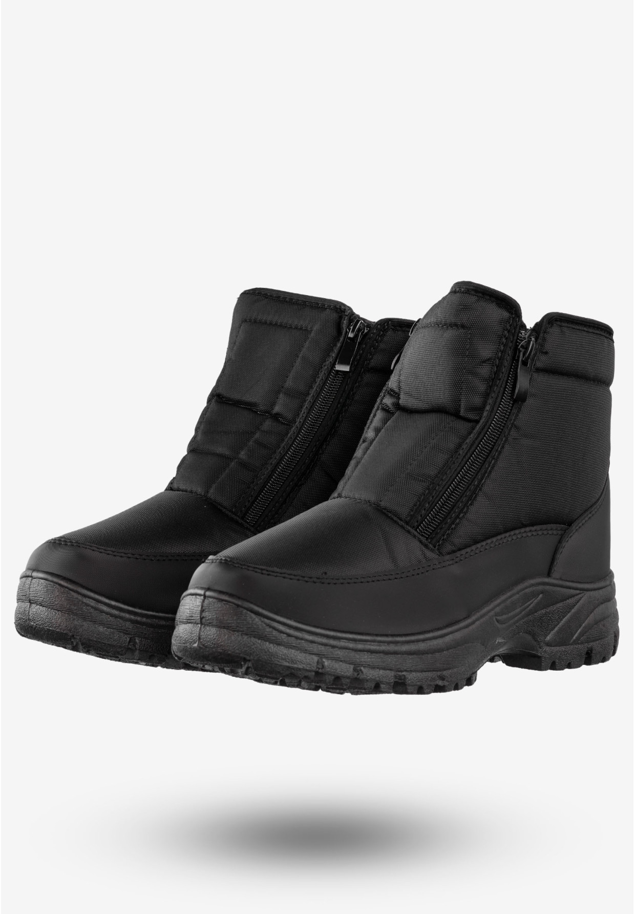 Śniegowce Męskie Buty Na Zimę Ocieplane McBraun Czarne MCBR-71686