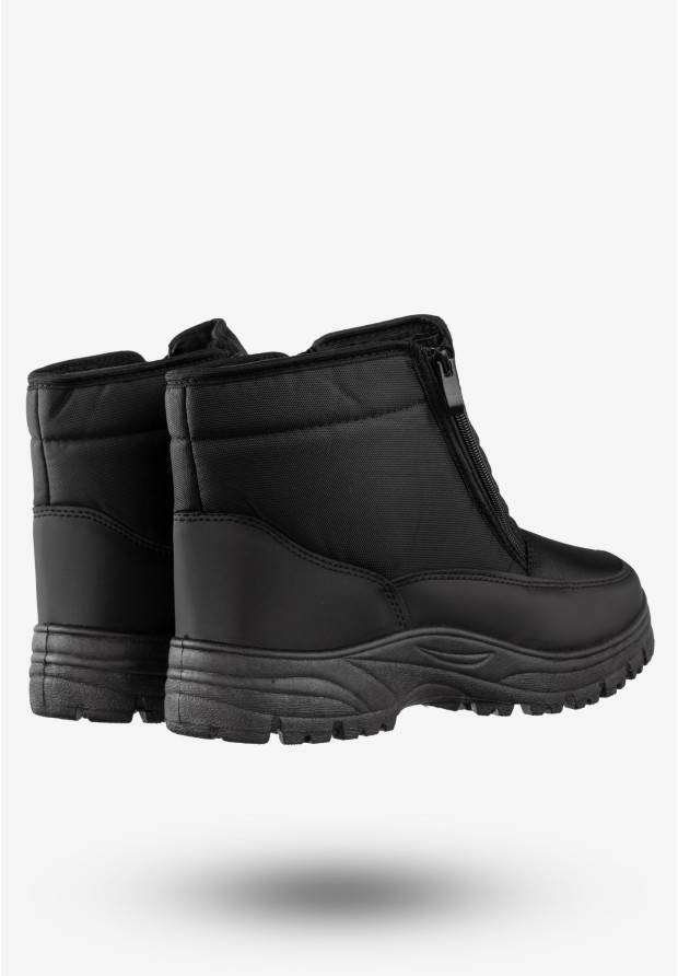 Śniegowce Męskie Buty Na Zimę Ocieplane McBraun Czarne MCBR-71686