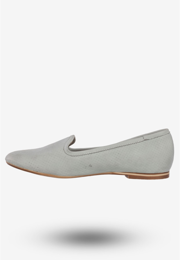 Baleriny Damskie Ekoskóra Półbuty Buty Eleganckie Sergio Leone Niebieskie 3202