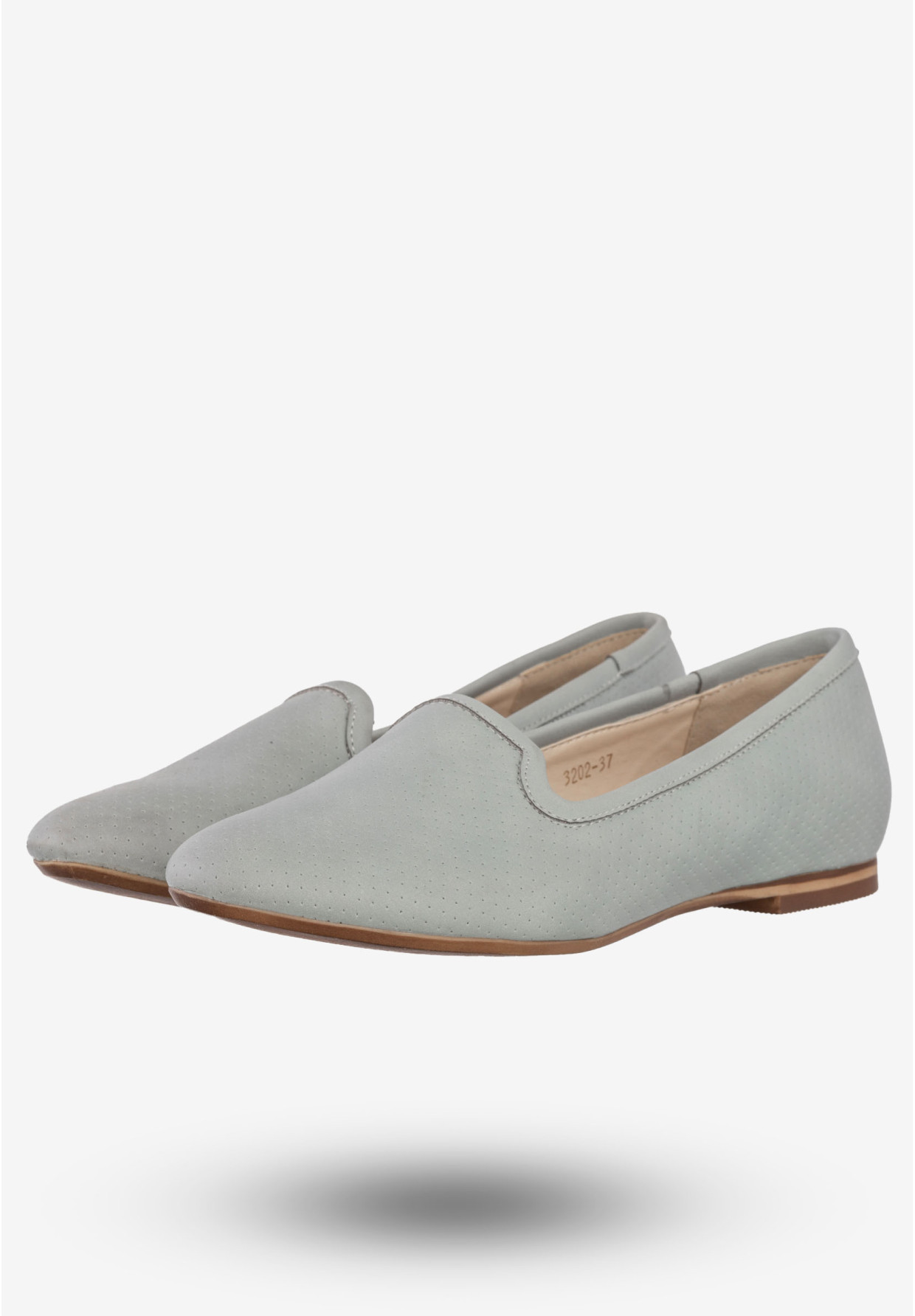 Baleriny Damskie Ekoskóra Półbuty Buty Eleganckie Sergio Leone Niebieskie 3202