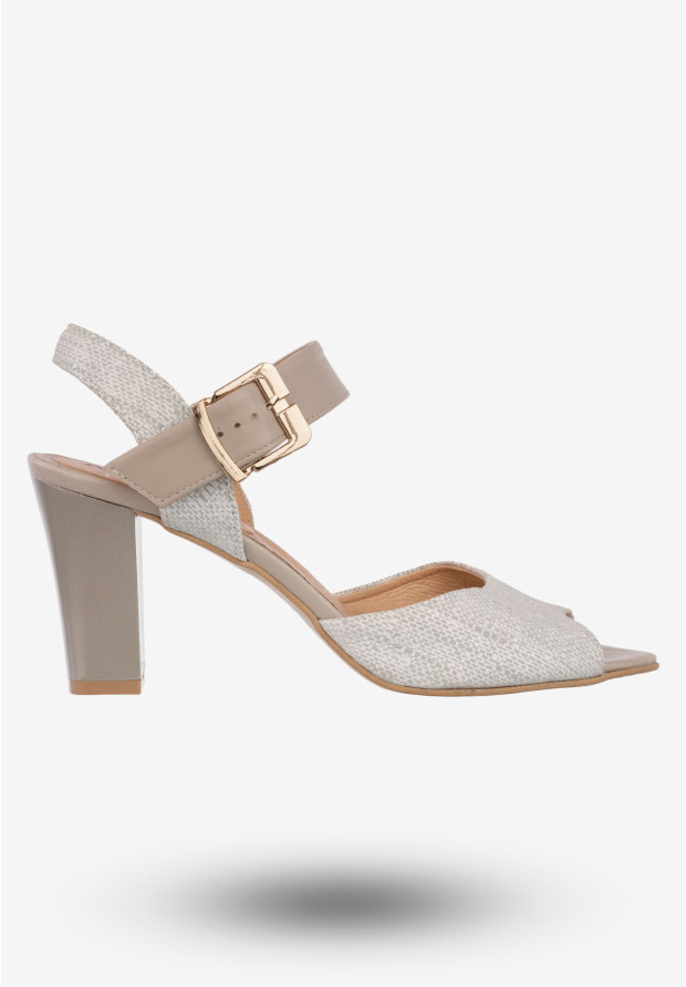 Sandały Damskie Skórzane Buty Na Obcasie Eleganckie RJ Hejduk Białe