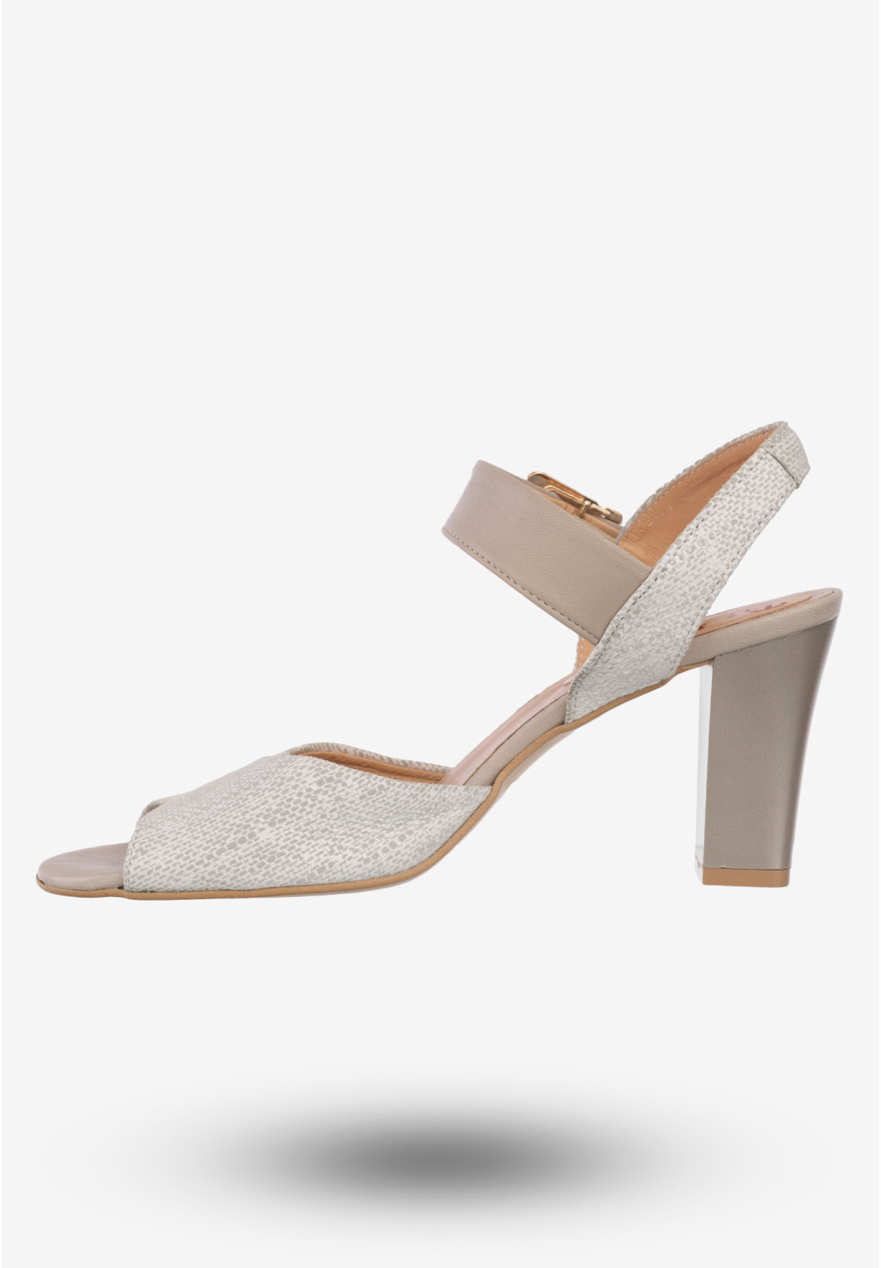 Sandały Damskie Skórzane Buty Na Obcasie Eleganckie RJ Hejduk Białe