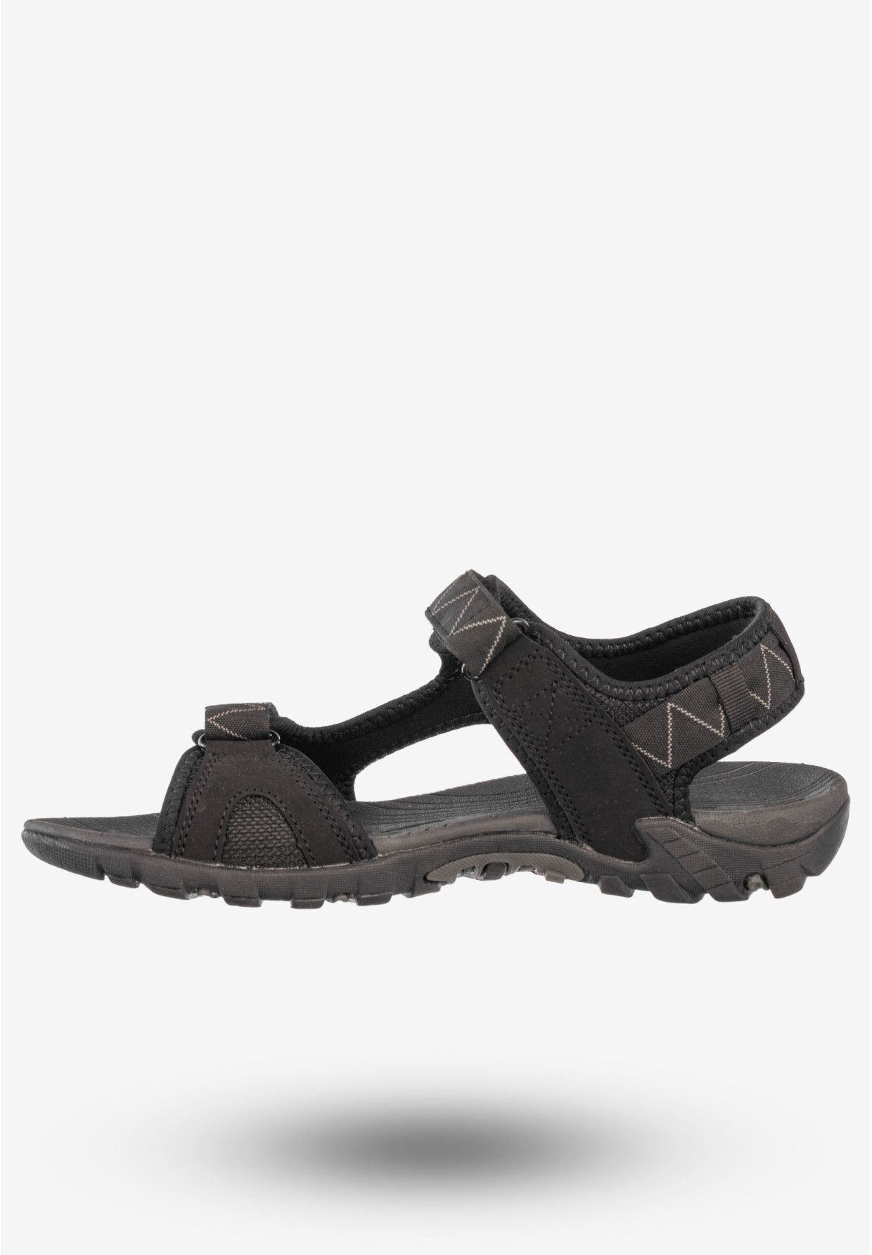 Sandały Męskie Ekoskóra Buty Na Rzepy Letnie DK Czarny/Szary S9507