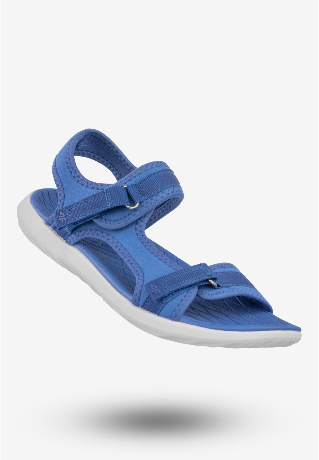 Sandały Sportowe Damskie 4F Na Rzepy Buty Wiosna/Lato Niebieskie HAL20-SAD001