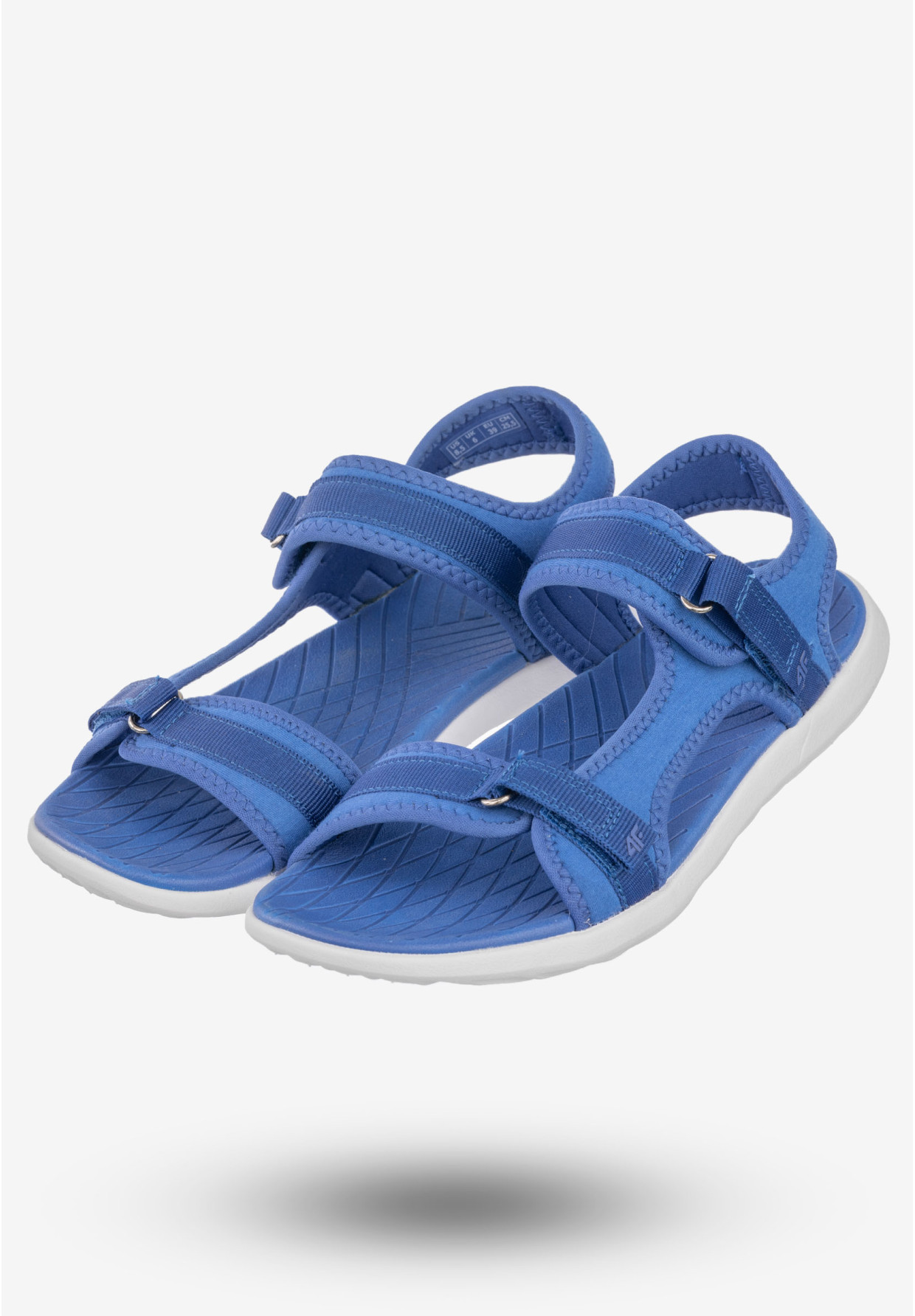 Sandały Sportowe Damskie 4F Na Rzepy Buty Wiosna/Lato Niebieskie HAL20-SAD001