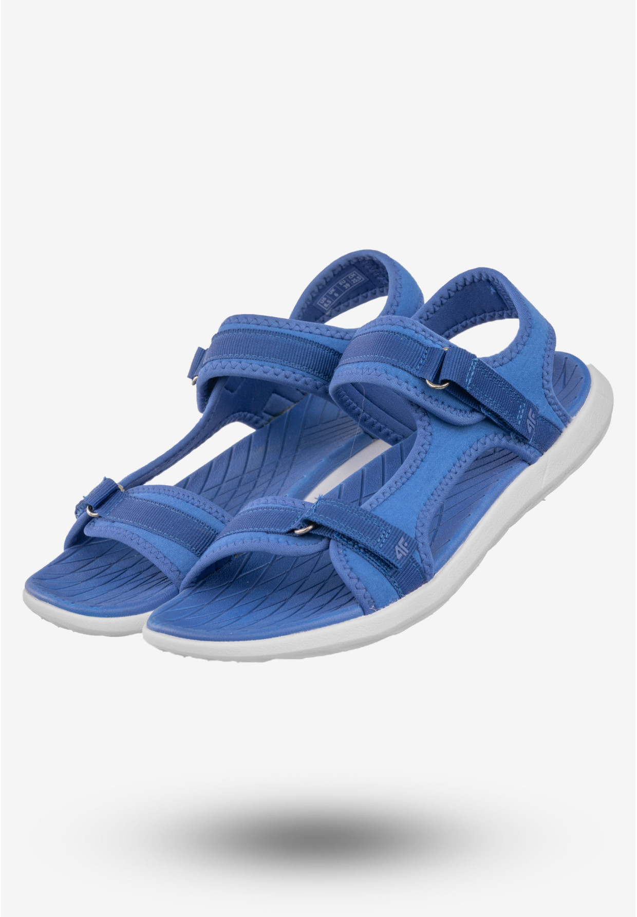Sandały Sportowe Damskie 4F Na Rzepy Buty Wiosna/Lato Niebieskie HAL20-SAD001