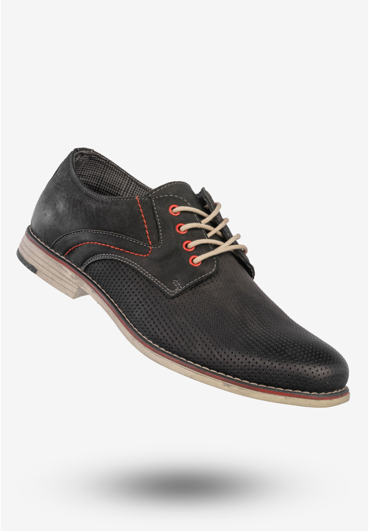 Półbuty Wizytowe Męskie Skórzane Buty Eleganckie Mr.Meexx Czarne 68W4MN2601