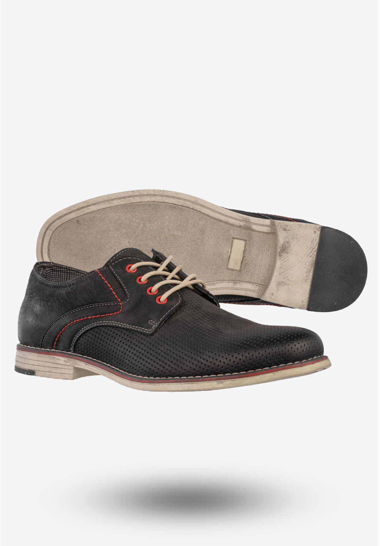 Półbuty Wizytowe Męskie Skórzane Buty Eleganckie Mr.Meexx Czarne 68W4MN2601