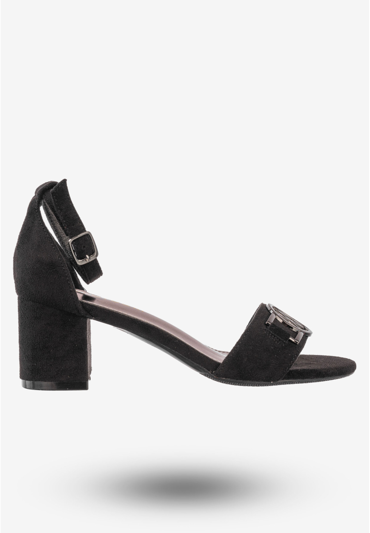 Sandały Damskie Na Klocku Buty Eleganckie Potocki Czarne 23-20008BK